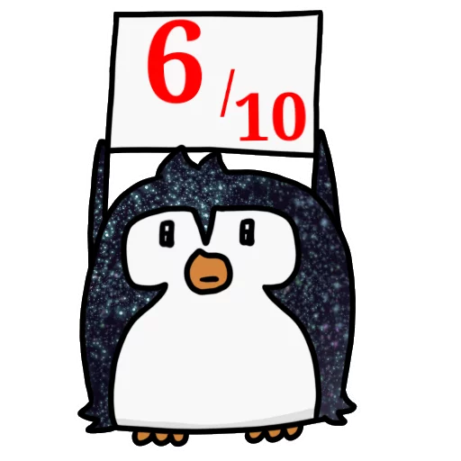 Telegram stiker «КОСМИЧЕСКИЕ пингвины» 6⃣