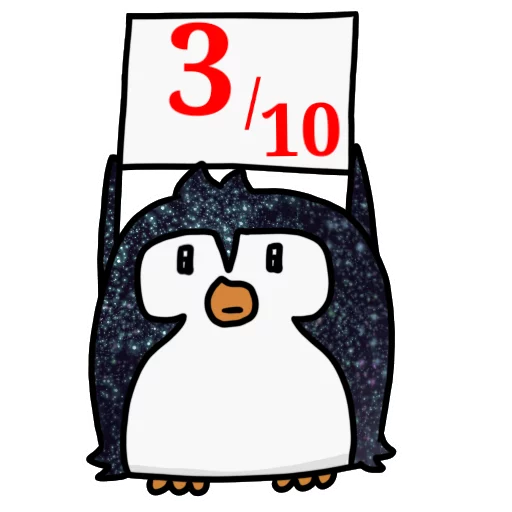 Telegram stiker «КОСМИЧЕСКИЕ пингвины» 3⃣