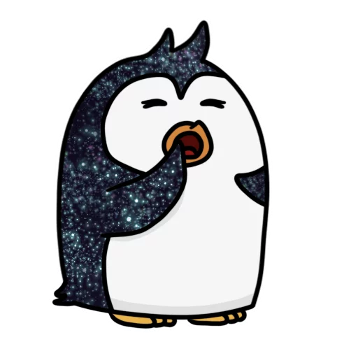 Telegram Sticker «КОСМИЧЕСКИЕ пингвины» 🤭