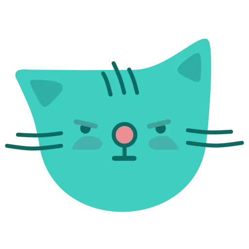 Smart Cat emoji 😐