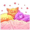 Telegram emojisi «Love Cats» 🌗
