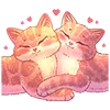 Емодзі Telegram «Love Cats» 🔂