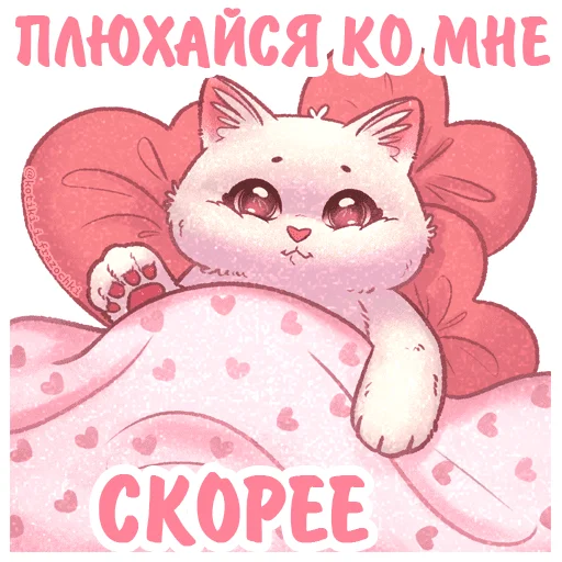 Telegram Sticker «Котики и фразочки Любовь» 🛌
