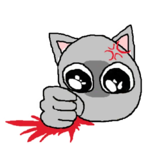 Telegram Sticker «котики эмоджи» 😡