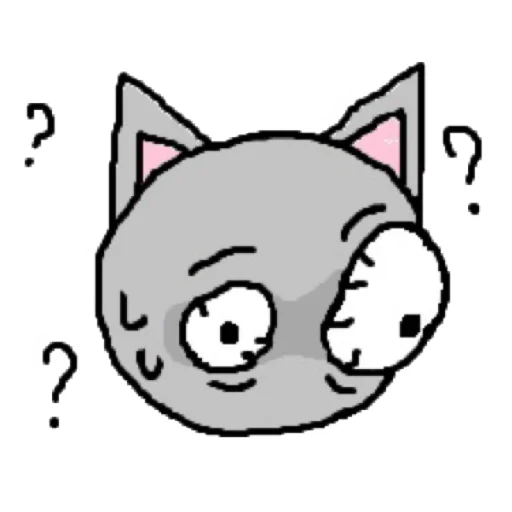 Telegram Sticker «котики эмоджи» ❓