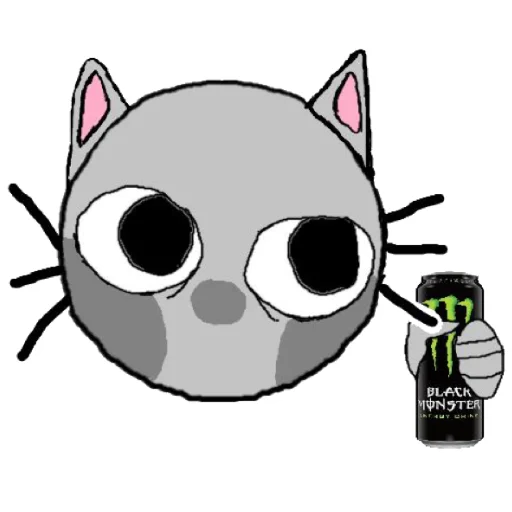 Telegram Sticker «котики эмоджи» 🥤