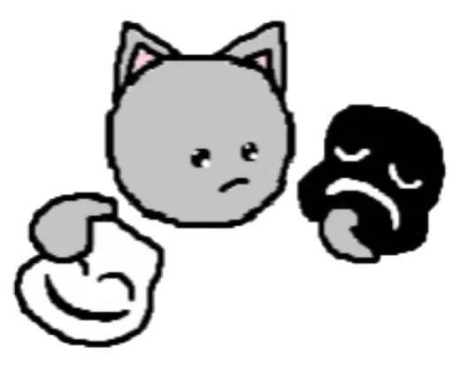 Telegram Sticker «котики эмоджи» 😭