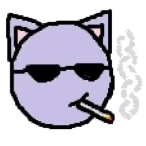 Telegram Sticker «котики эмоджи» 😎