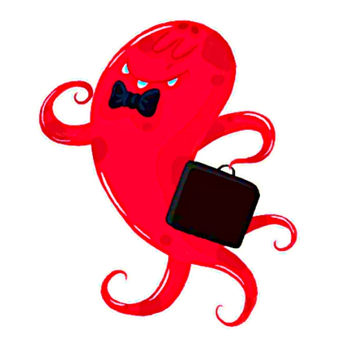 Красный Осьминожка emoji 💼