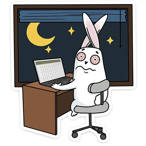 Telegram stiker «Кроль в офисе» 🌃