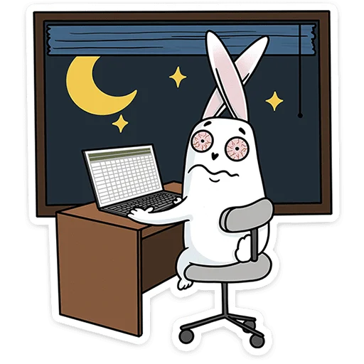 Стикер Telegram «Кроль в офисе» 🌃