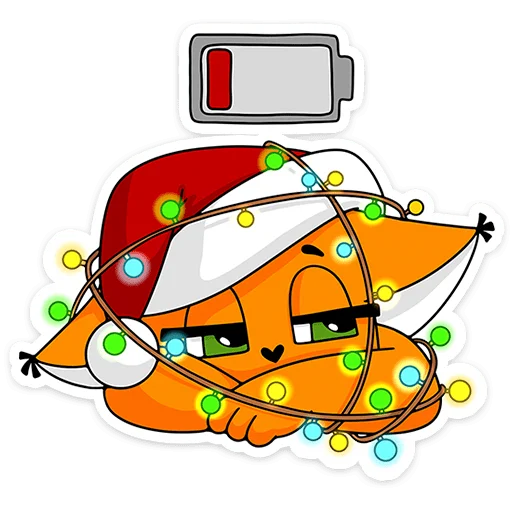 Telegram stiker «Новый год с Крошкой Ши» ☹️