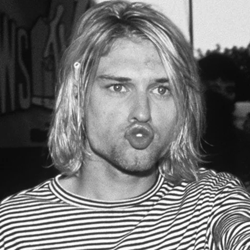 Эмодзи Kurt Cobain (Nirvana) 😗