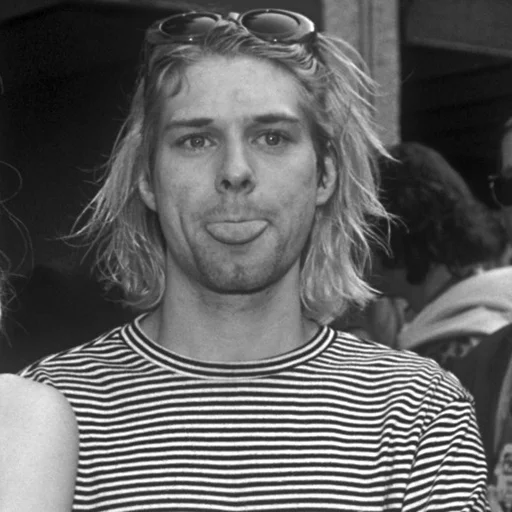 Telegram stiker «Kurt Cobain (Nirvana)» 😋
