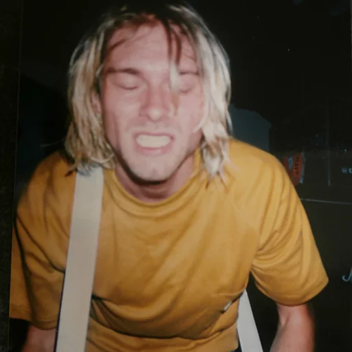 Telegram Sticker «Kurt Cobain (Nirvana)» 😬