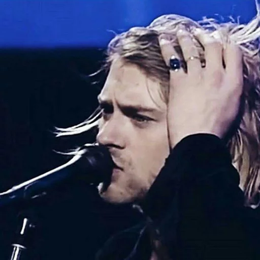 Telegram stiker «Kurt Cobain (Nirvana)» ☹