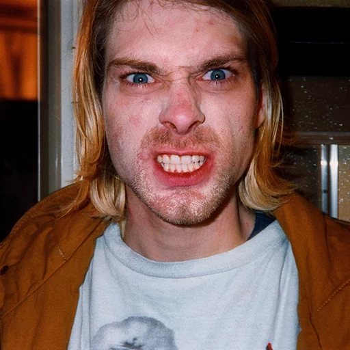 Эмодзи Kurt Cobain (Nirvana) 😬
