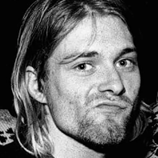 Telegram Sticker «Kurt Cobain (Nirvana)» 😕