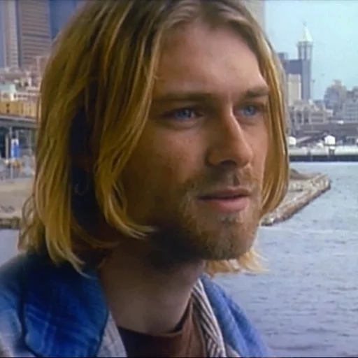 Telegram stiker «Kurt Cobain (Nirvana)» 😐