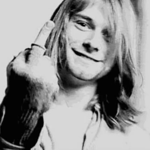 Эмодзи Kurt Cobain (Nirvana) 🖕