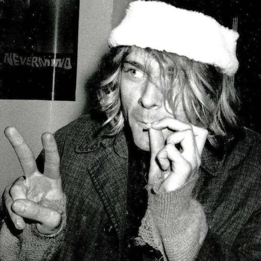 Эмодзи Kurt Cobain 2 ✌️