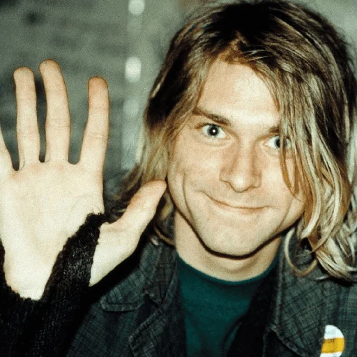 Эмодзи Kurt Cobain 2 👋