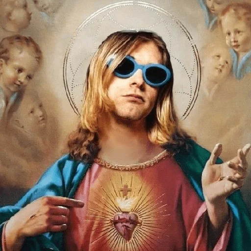Эмодзи Kurt Cobain 2 👐