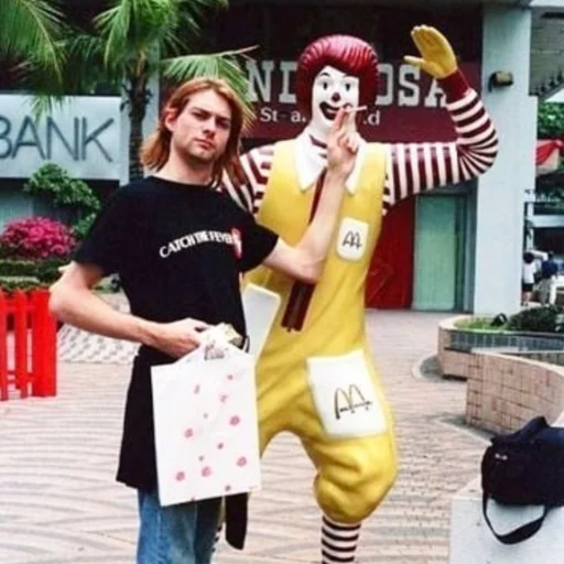 Эмодзи Kurt Cobain ✌️
