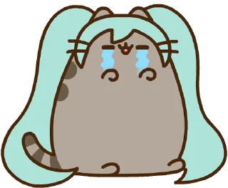 Hatsune Miku x Pusheen emoji 😭