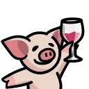 Pig HD sticker 🍷