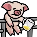 Pig HD sticker 🍺