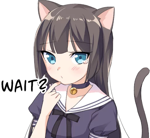 Стікер Telegram «Tsundere Cat Girl Miyako» 🤔
