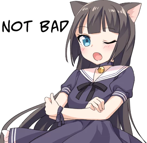 Telegram stiker «Tsundere Cat Girl Miyako» 😉