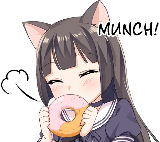 Стікер Telegram «Tsundere Cat Girl Miyako» 🍩