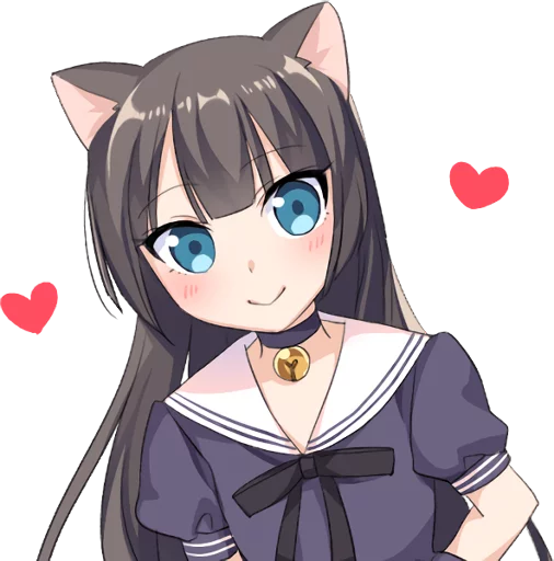 Стікер Telegram «Tsundere Cat Girl Miyako» 😚