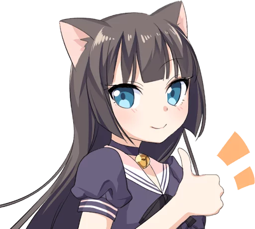 Эмодзи Tsundere Cat Girl Miyako 👍