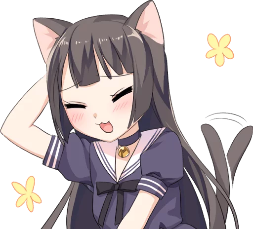 Стікер Telegram «Tsundere Cat Girl Miyako» 😇