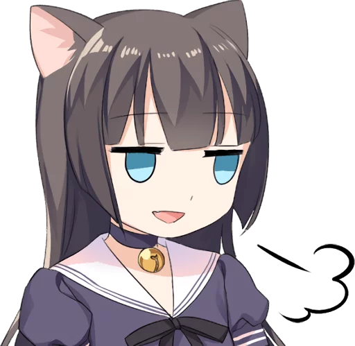 Эмодзи Tsundere Cat Girl Miyako 😏