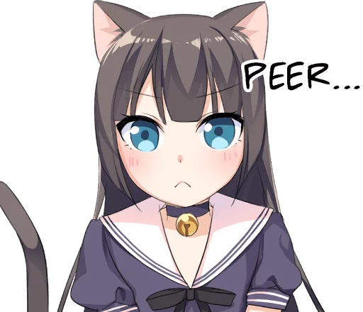 Стикер Tsundere Cat Girl Miyako 👀