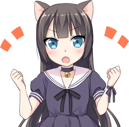 Стікер Telegram «Tsundere Cat Girl Miyako» 💪