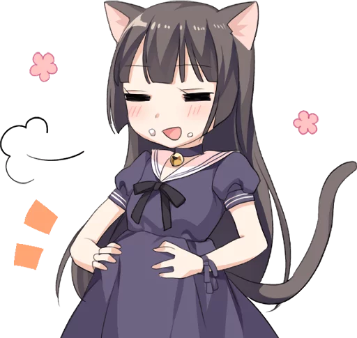 Стікер Telegram «Tsundere Cat Girl Miyako» 😌