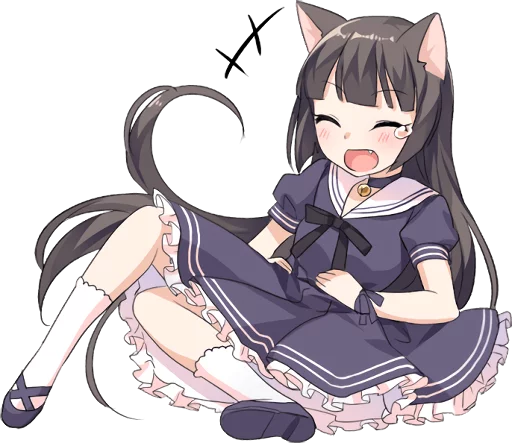 Стикер Tsundere Cat Girl Miyako 😹