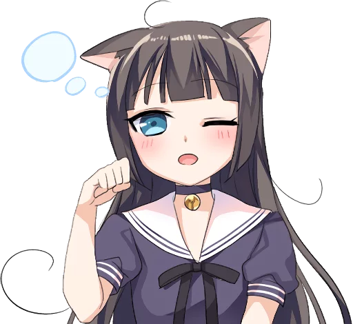 Стікер Telegram «Tsundere Cat Girl Miyako» 😪