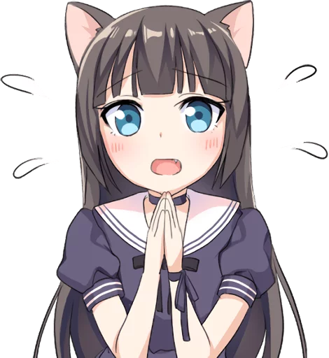 Стікер Telegram «Tsundere Cat Girl Miyako» 🙏