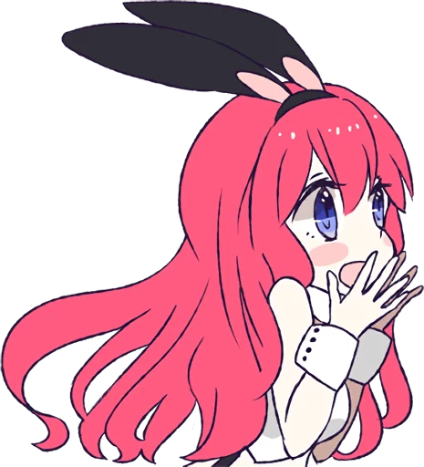 Емодзі A Cute Little Rabbit Girl 😳