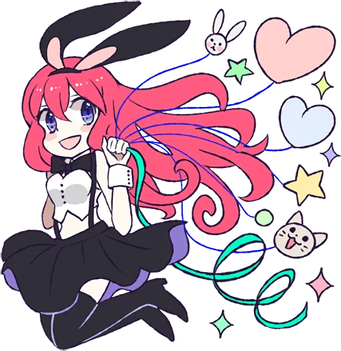 Стікер A Cute Little Rabbit Girl 😀