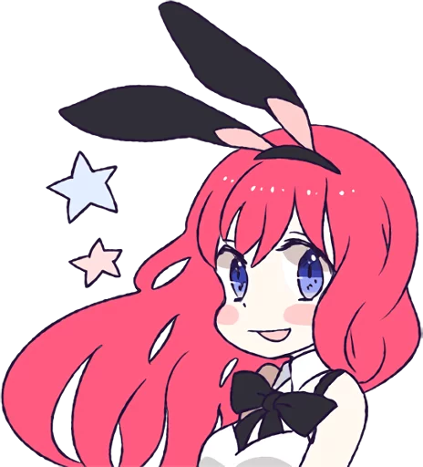 Telegram stiker «A Cute Little Rabbit Girl» ☺️
