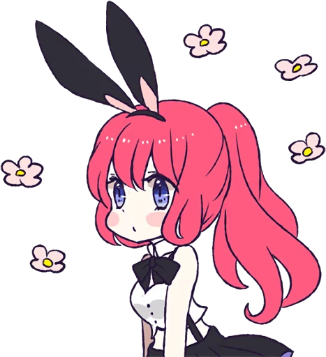 Telegram stiker «A Cute Little Rabbit Girl» 😶