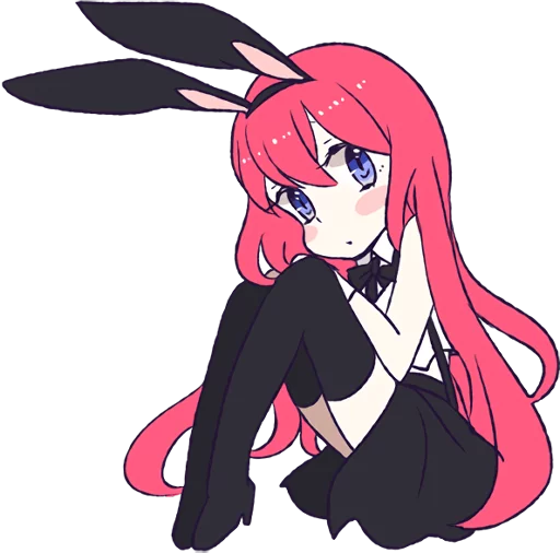 Telegram stiker «A Cute Little Rabbit Girl» 😶