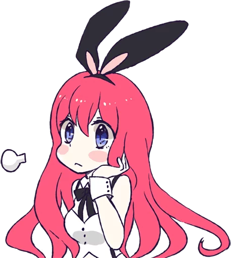 Telegram stiker «A Cute Little Rabbit Girl» 🙁